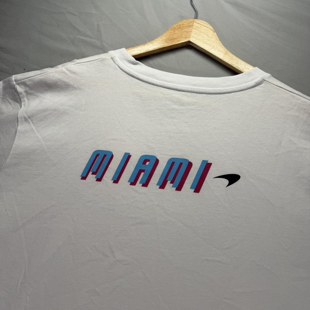 McLaren Formula 1 Shirt Mens 3XL White Short Sleeve Miami Racing Cars NWT - Picture 8 of 13